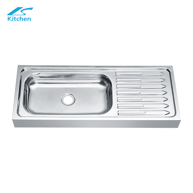 Rectangular Stainless Steel Basin with Plate Single Bowl Washing Sink Suitable for Farmhouse Home Kitchen