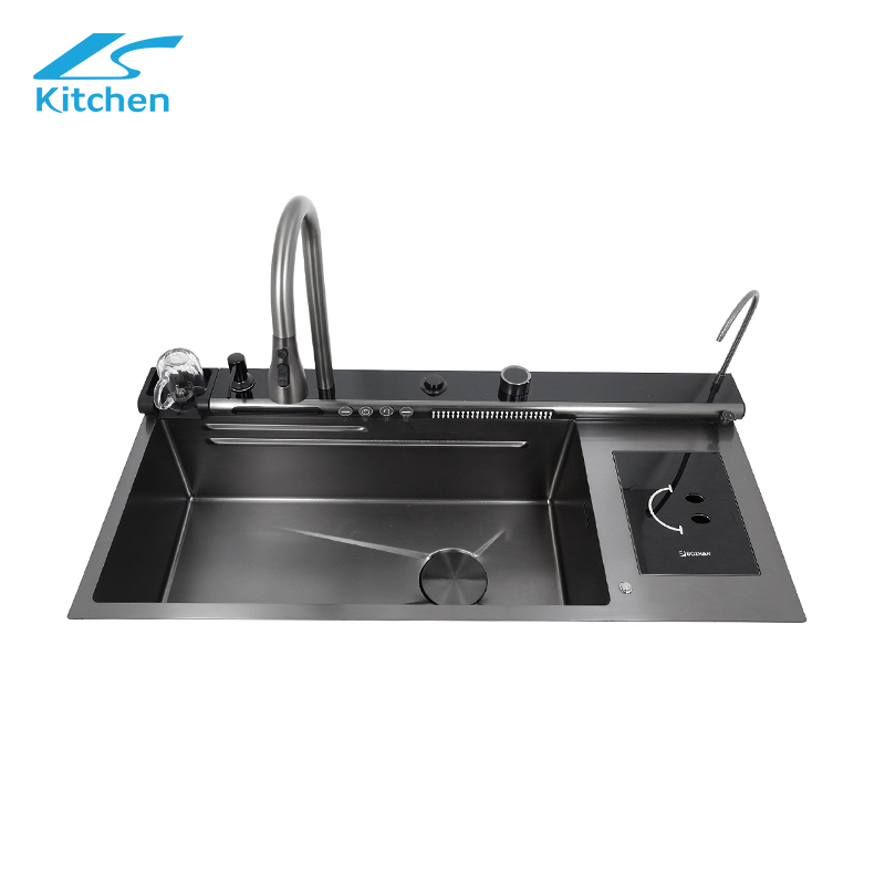 Out-pull Faucet Modern Rectangular Singe Bowl Kitchen Sink Hot Sale of Farm Kitchen ware