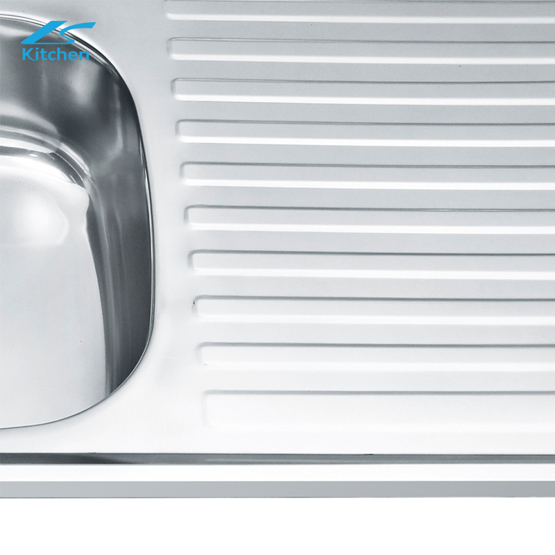 Stainless Steel Double Board Top-Mount Sink with Basin Indoor Kitchen & Outdoor Farm Use