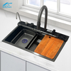 2025 Hot sale kitchen sink 30-Inch Waterfall Kitchen Sink Stainless Steel Top-Mount Sink