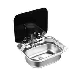 4237 kitchen sinks stainless steel kitchen sink pressing single square bowl sink for touring car RV