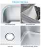 Mini Size Undermount Apartment Kitchen Single Sink Bowl Stainless Steel Single Bowl Camper Sink RV Sink