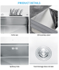 Silver Handmade Large Single Bowl Sink – 16 Gauge Stainless Steel with Knife Rack, Undermount – Deep Basin, Modern Kitchen Design