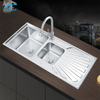 42.5"×19.3" Large Size Kitchen Double Square Bowl Sink Fashionable Attractive Design Sink