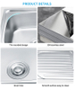 High Quality Kitchen Sink Supplier Modern Sink with Rectangular Drainboard in Kitchen