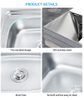 Customized 10050E Large Size Stainless Steel Sink | Water Basin with Cutting Board