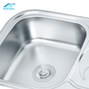 Wholesale SUS304/201 Press Kitchen Round Corner Sink Garden Sink Water Wash Kitchen Sink With Plate
