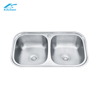 New Models American Standard Apartment Size Double Bowl Kitchen Sink