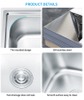 Brushed Factory Direct Sale LS-4641 Stainless Steel Kitchen Sink Single Square Bowl Pressing Touring Car Single Bowl Style