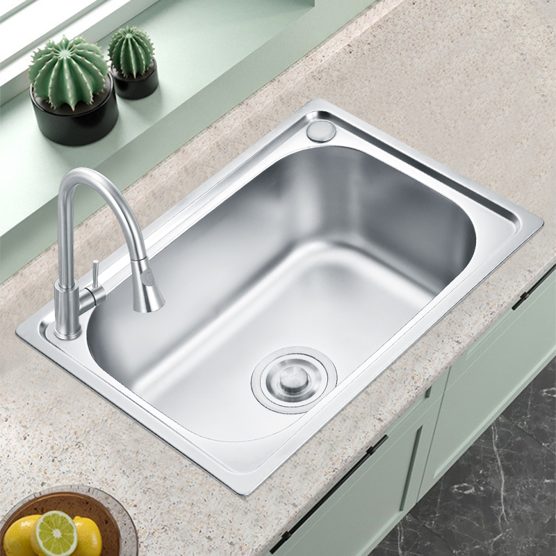 Single Basin Undermount Stainless Steel Kitchen Sink - Rectangular Rounded Corner Stretch Bar Sink, Durable & Stylish for Home Use