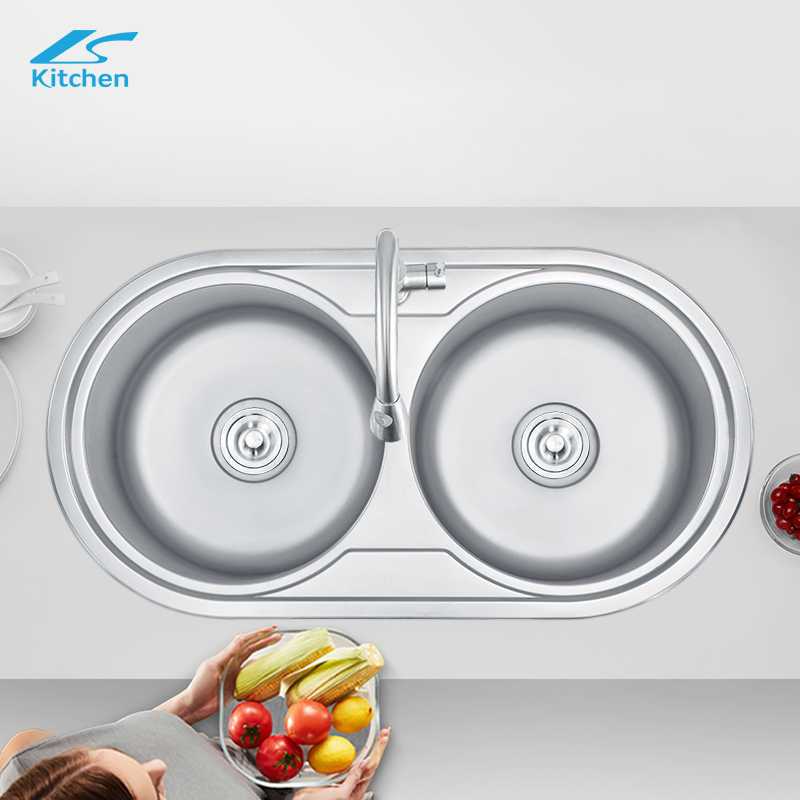 Top Recommend Double Round Bowl Sink Modern Kitchen Sink