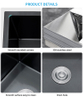 CE Certified Square-shape Handmade Modern Black Modern Kitchen Sink – Undermount Design