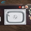 Factory Direct Sale Stainless Steel Kitchen Sink With Single Square Bowl Rectangular for Home and Hotel