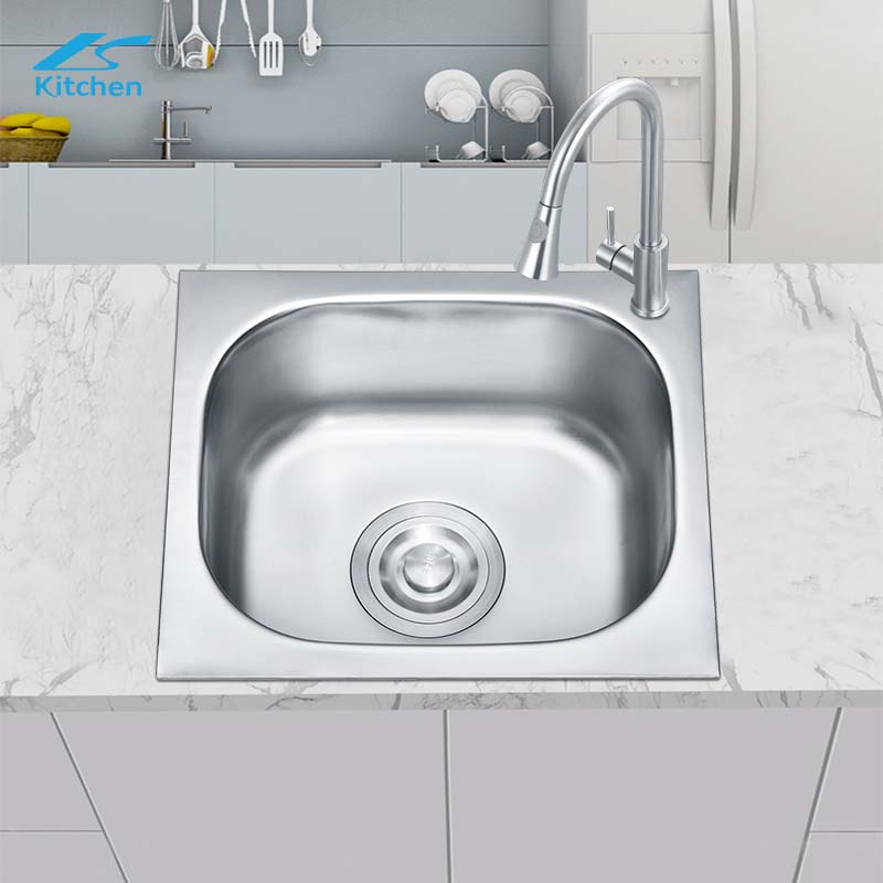 Affordable Stainless Steel Single Bowl Pressed Kitchen Sink with Faucet Hole – Rust-Resistant, Machine-Made, Universal Fit – Top-Rated Deep Basin