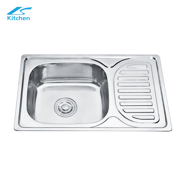 Hot sale Unique 304 Stainless Steel Single Basin Kitchen Laundry Sink Square Design Deep Drainboard Single Basin