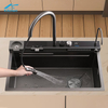 Commercial Restaurant Kitchen Sink Handmade Waterfall Rainfall Kitchen Sink