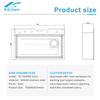  Kitchen Sink with Mobile Phone Holder&Spray Gun Smart Multi-function Sink