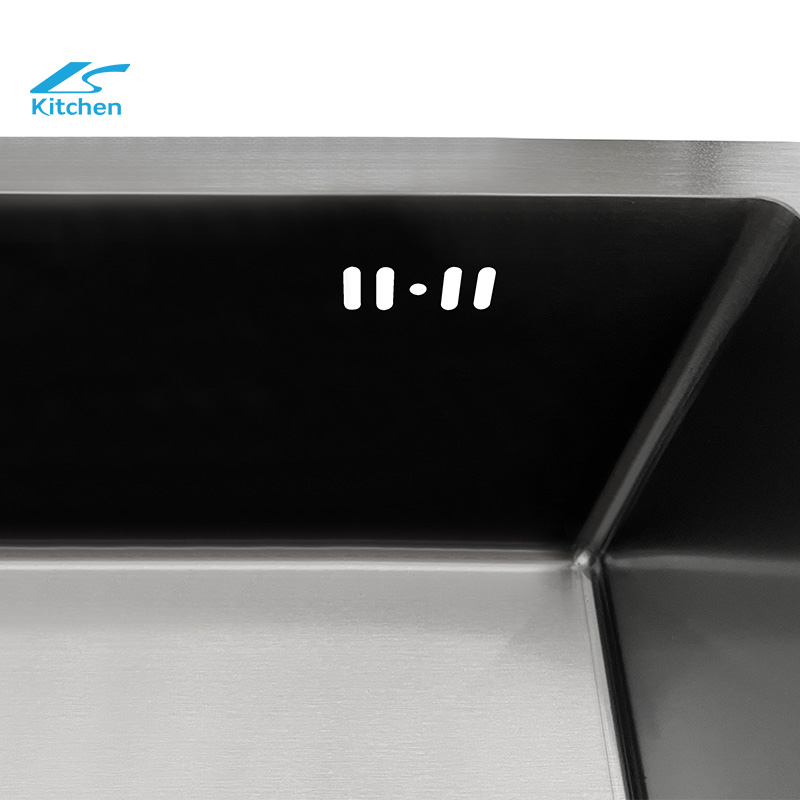 Black Square SUS304 Stainless Steel Handmade Kitchen Sink – Durable & Stylish, CE Certified