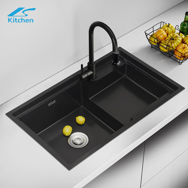 Liangshun Signature Series: Sleek Black Granite Sink for Modern Kitchens