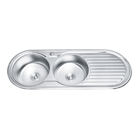 12046 double bowl with board water sink for home wash basin stainless steel kitchen sink