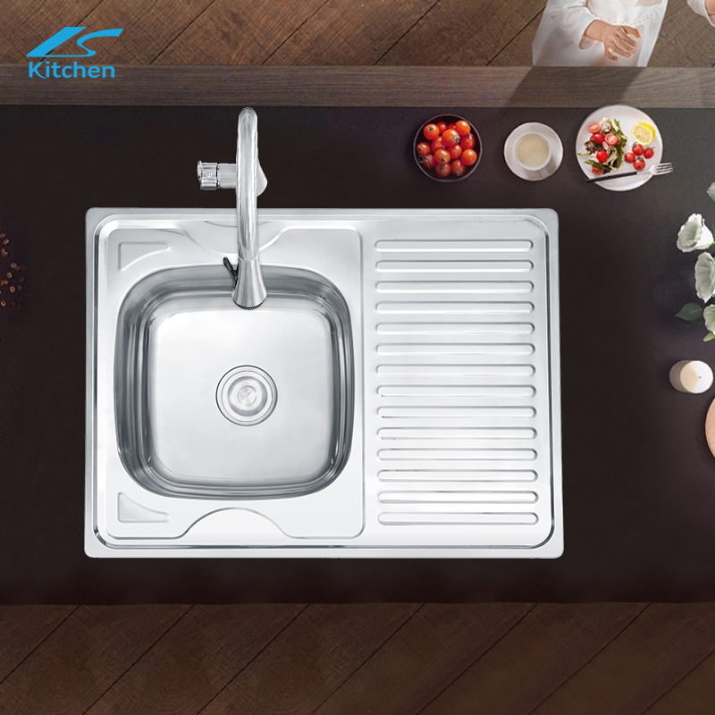 8060 undermount single bowl with drainboard kichen stainless steel single bowl kitchen sink