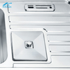 Stainless Steel 304 Topmount Double Bowl Kitchen Sink with Bin Commercial Kitchen Sink