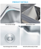 Stainless Steel Silver Rectangular Kitchen Sink with Double Faucet Holes – Ideal for Home and Commercial Use | Above Counter Kitchen Sink