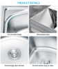  Pakistan Stainless Steel Single Bowl Modern Kitchen Sink Apartment Size Rectanglar Shape above Counter Installation without Faucet