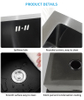 Factory Wholesale Custom undermount Black Kitchen Handmade Sink – Durable, Stylish & Modern | Best Kitchen Sink, Modern Sinks, Stainless Steel Sink
