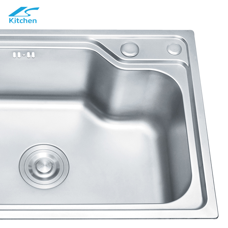 Big Size Cooking Basin Brushed Single Bowl Stainless Steel Small Kitchen Sink