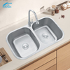 Out Door Farmhouse Double Bowl Sink Sus304/201 Stainless Steel Sink for Kitchen