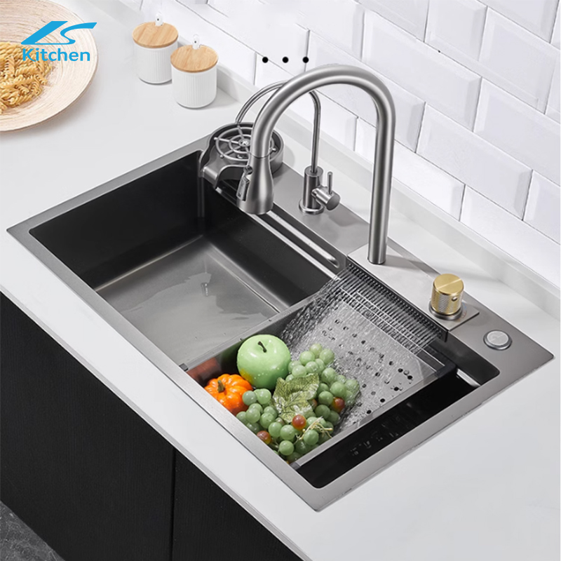 China Factory Wholesale Rainfall SIink Sus 304 Stainless Steel Faucet Modern Smart Sink