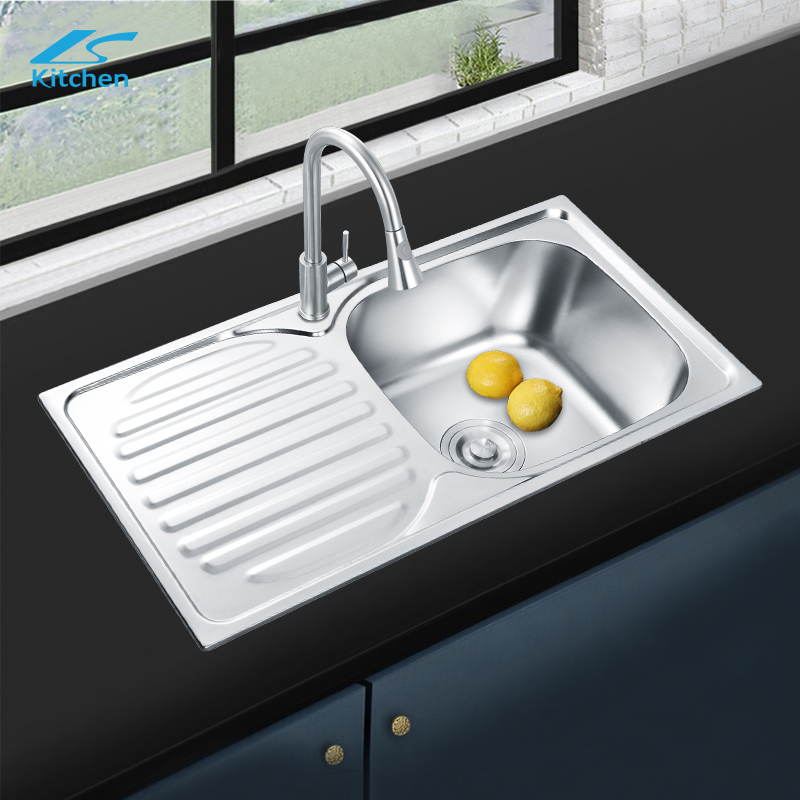 16.5 Inch Single Bowl Stainless Steel Kitchen Sink with Multi-Use Draining Shelf – Perfect for Farmhouse or Rural Kitchens – Apron Front Sink
