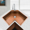 House kitchen rose gold corner special-shaped sink, L-shaped corner sink, large single sink, 304 stainless steel customized sink