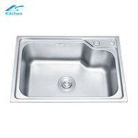 Stainless Steel Silver Rectangular Kitchen Sink with Double Faucet Holes – Ideal for Home and Commercial Use | Above Counter Kitchen Sink