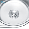 5745 Zhongshan Stainless Steel Sink Hot Sale Single Bowl Pressed Sink with Plate Round Washing and Cooking Sink