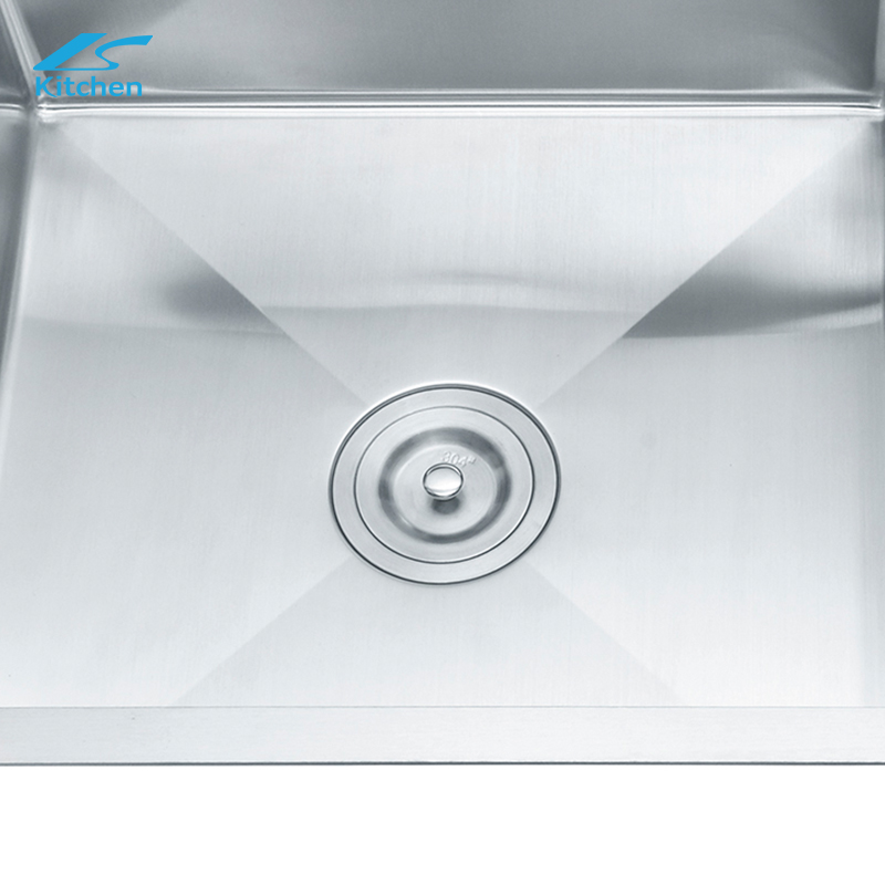 9546 Single Bowl Kitchen Sink with Plates Nano Black 304 Stainless Steel Counter One-Hole Drainboard Rectangular Undermount Design