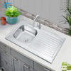 SUS304 and SUS201 durable stainless steel sink with drainboard outdoor untility sink