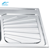 Stainless Steel Basin with Drainboard Sink Low Water Pressure in Kitchen Sink