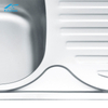 High Quality Kitchen Sink Supplier Modern Sink with Rectangular Drainboard in Kitchen