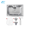 One Piece Pressed Stainless Steel Water Basin,Brazil's Best Selling 201 and 304 Materials Kitchen Sink