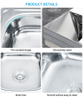 OEM Customized washing double basin with drainboard Modern Square Apartment Graphic Design