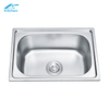 Factory Direct Sale Stainless Steel Kitchen Sink With Single Square Bowl Rectangular for Home and Hotel