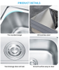 Factory Direct Sale Stainless Steel Kitchen Sink With Single Square Bowl Rectangular for Home and Hotel