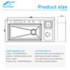  Latest Black Luxury Waterfall Smart Nano Garbage Kitchen Sink in Modern Home Kitchen with Waste Bin Cover