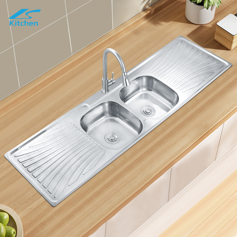 Commercial Sink with Working Double Basin Sink for Farmhouse Kitchen