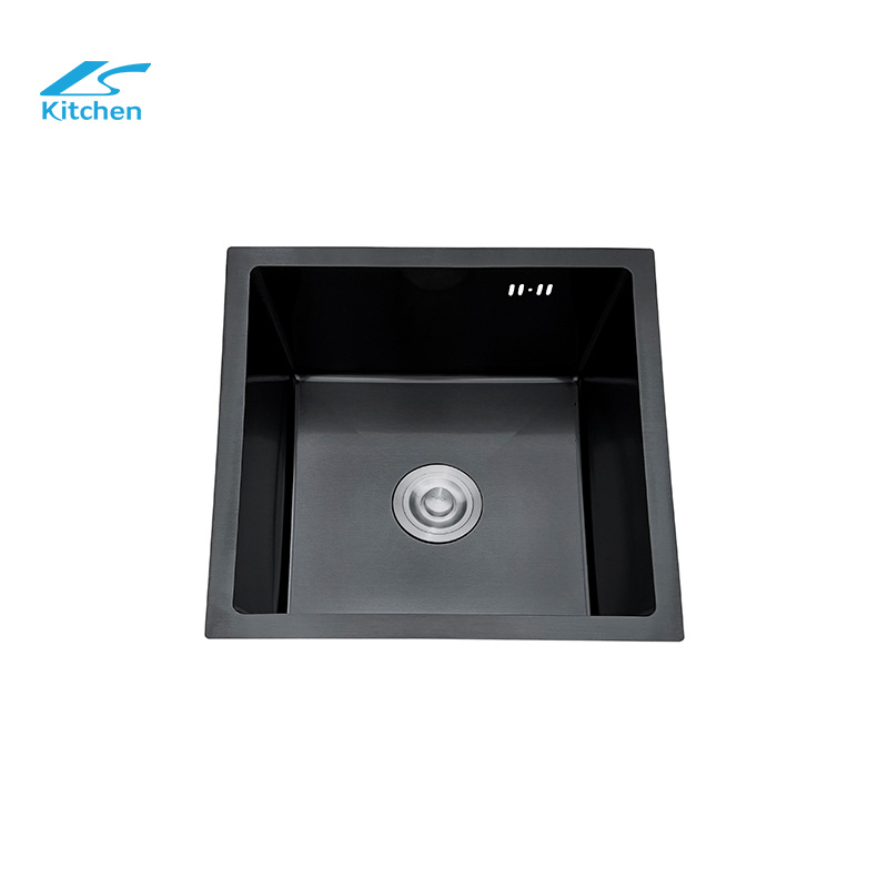 Black Square SUS304 Stainless Steel Handmade Kitchen Sink – Durable & Stylish, CE Certified