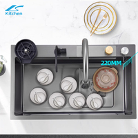 China Factory Wholesale Rainfall SIink Sus 304 Stainless Steel Faucet Modern Smart Sink