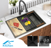 Undermount Sliver Kitchen Sink 33' Handcrafted Stainless Steel Sink with large Space