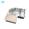 Silver Special-shape Sink Customized house-hold large-capacity stainless steel kitchen sink bar counter washbasin and corner basin